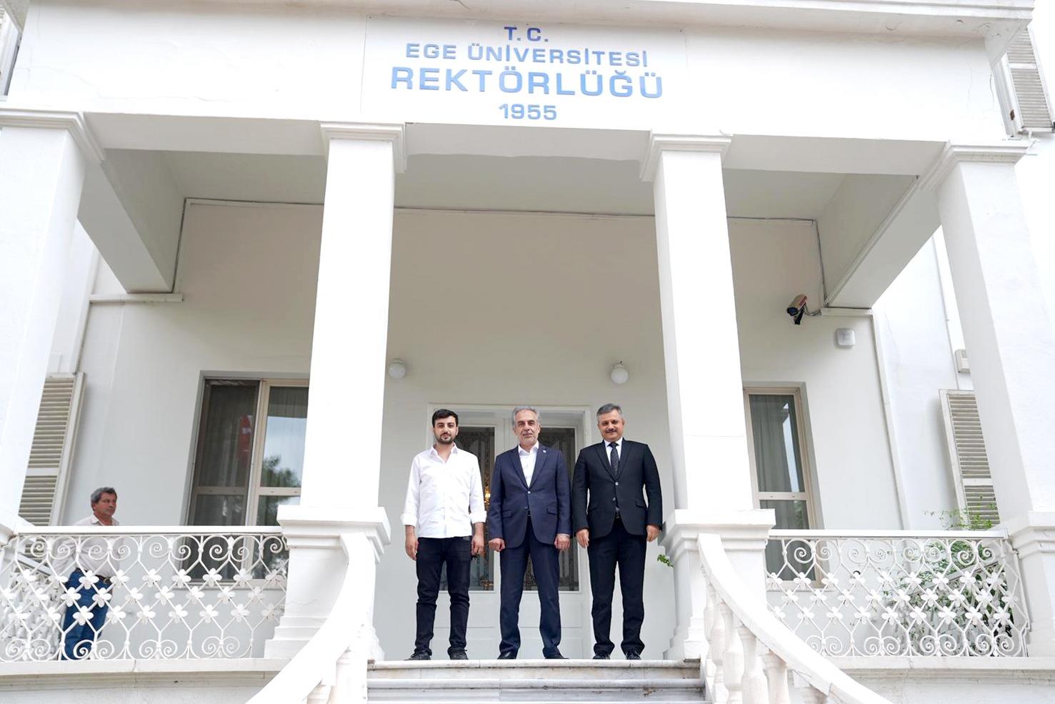 Rektörümüz Prof. Dr. Nihat Şındak, Ege Üniversitesi Rektörü Prof. Dr. Musa Alcı’ya Nezaket Ziyaretinde Bulundu